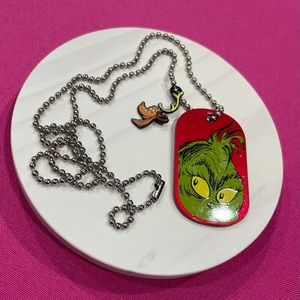Vintage Dr. Seuss Grinch Necklace With “Max” Rare Find!